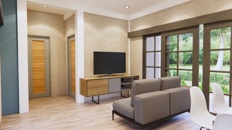 Picture of Contemporary Prairie-Style House with Symmetrical Concept