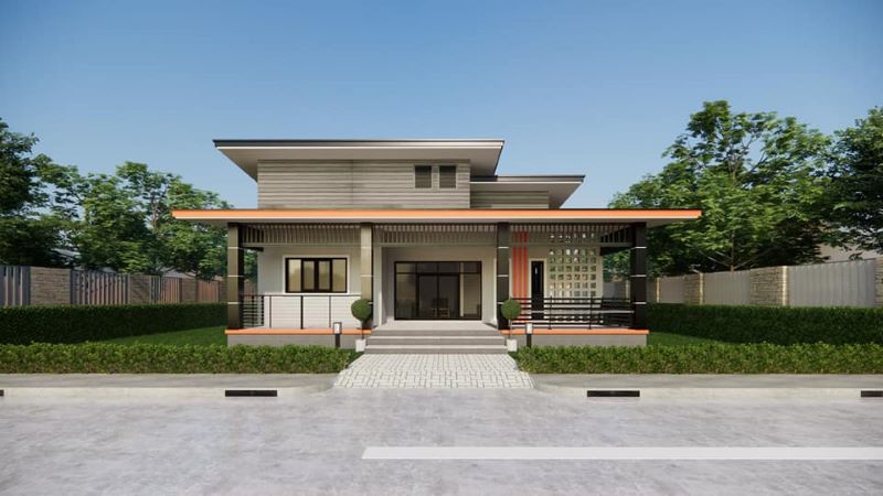 Picture of Gorgeous 4-Bed Contemporary House Plan with Covered Veranda 