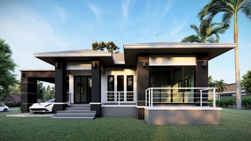 Picture of Stylish Prairie Modern Home with Cross Hip Roof