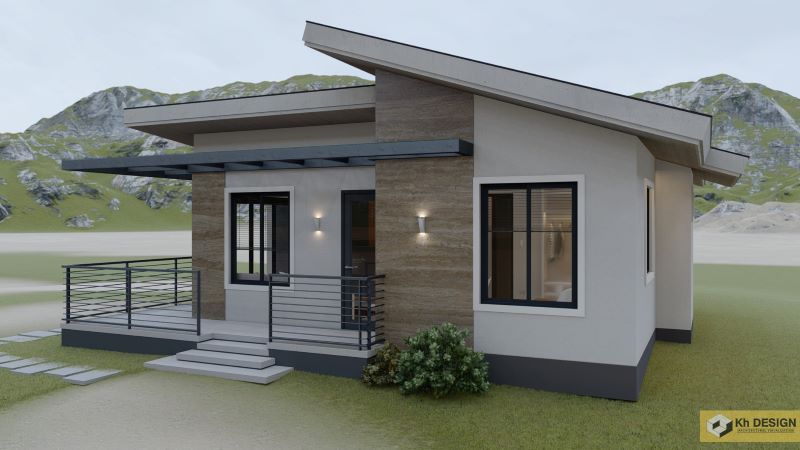 Picture of Mountain Modern House Plan with Marble Clad Walls 
