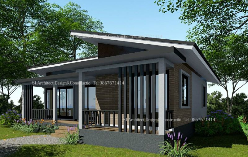 Picture of Rustic Modern Home Plan with Large Glass Panels