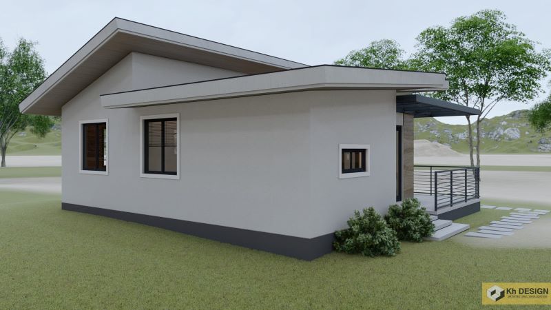 Picture of Mountain Modern House Plan with Marble Clad Walls 