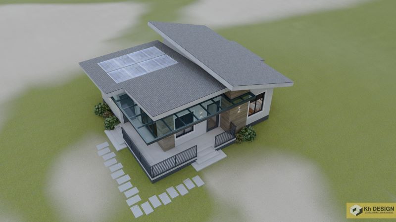 Picture of Mountain Modern House Plan with Marble Clad Walls 
