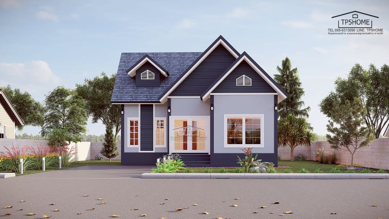 Picture of Contemporary One-Level Home Plan in a Square Lot