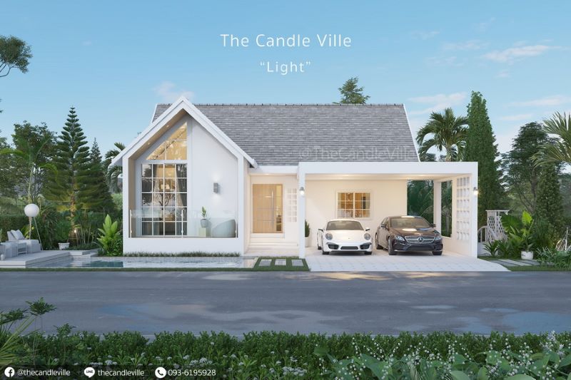 Picture of Nordic Style One-Storey House with Two-Car Garage 