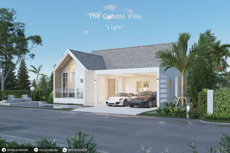 Picture of Nordic Style One-Storey House with Two-Car Garage 