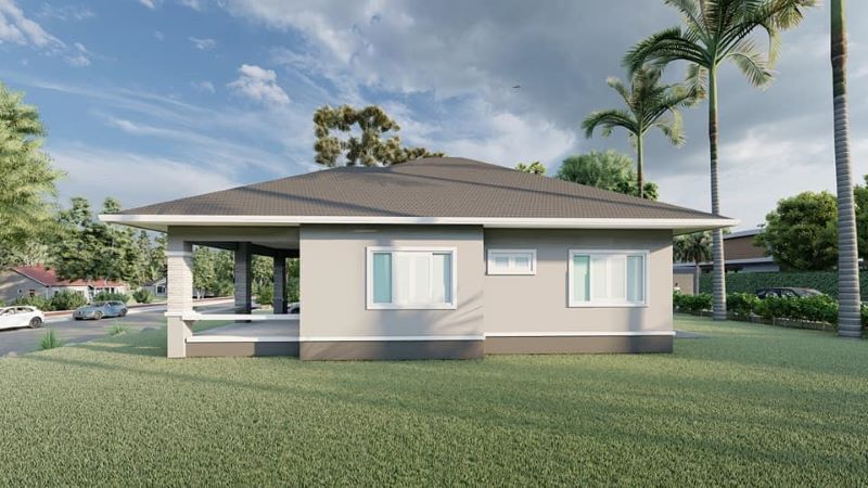 Picture of One Level Contemporary House Plan with Splendid Exterior