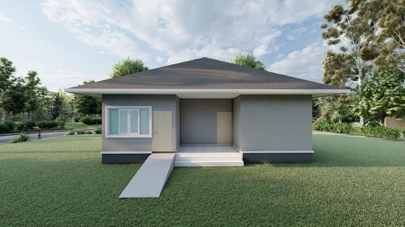 Picture of One Level Contemporary House Plan with Splendid Exterior