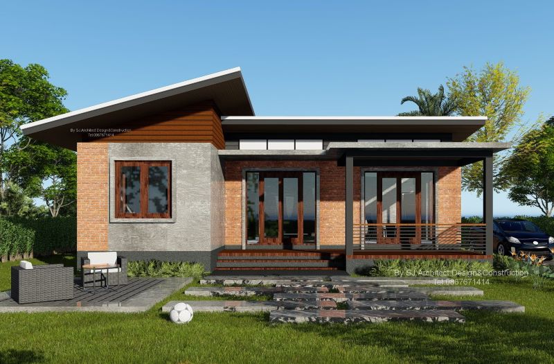 Picture of Charming Country Home Plan with Brick Wall Cladding