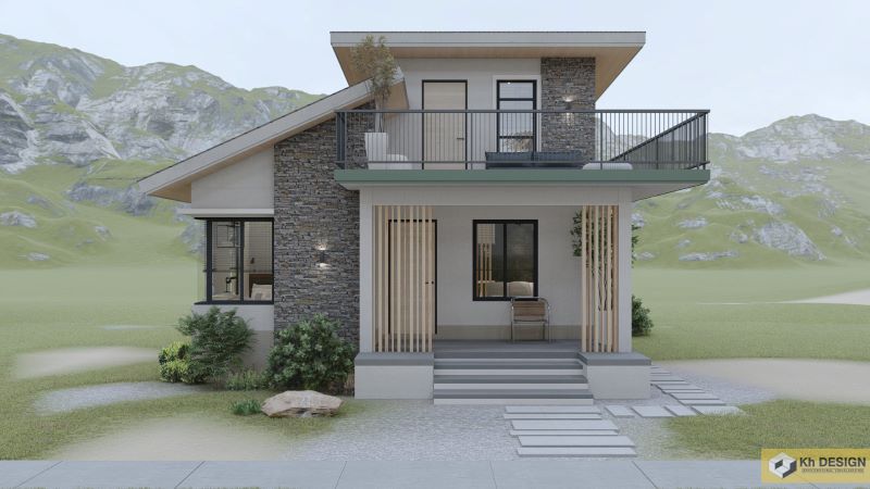 Picture of Modern Mountain Home Design with Stones Clad Wall