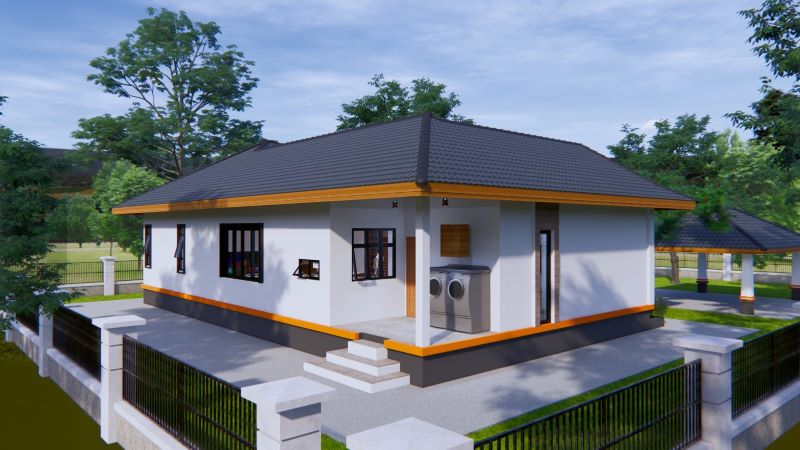 Picture of Deluxe Contemporary Home Design with Well-Designed Hip Roof