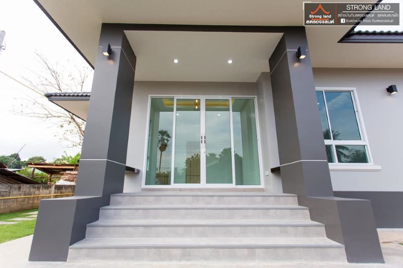 Picture of Stylish Modern One-Storey House Plan with Stone Elements