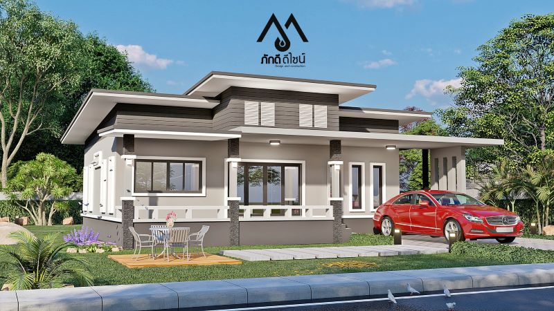 Picture of Contemporary Prairie Home Design with Imperial Exterior
