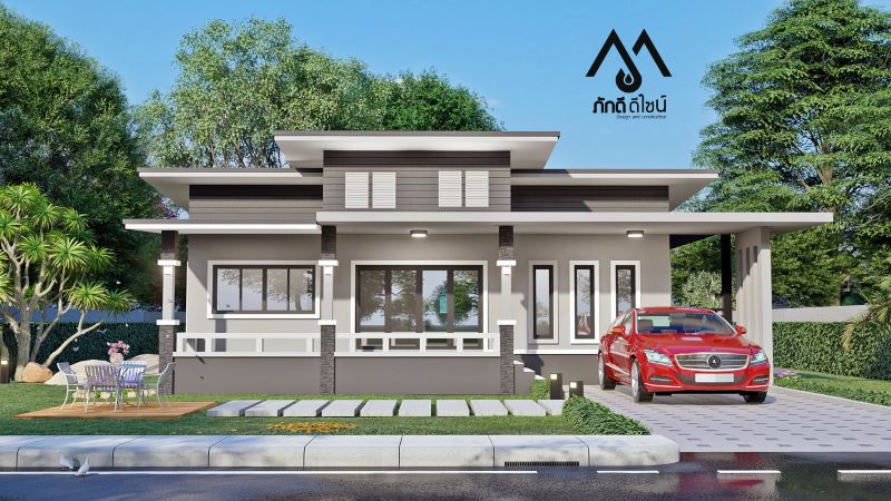 Picture of Contemporary Prairie Home Design with Imperial Exterior