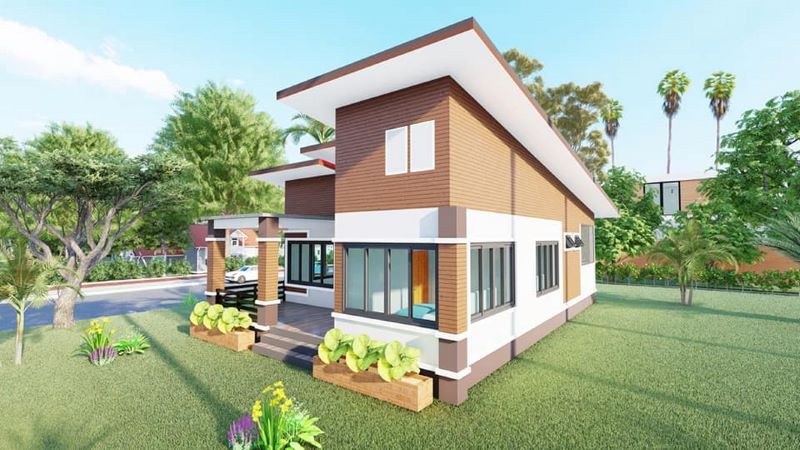 Picture of Glamorous One Storey House with High Ceiling Concept