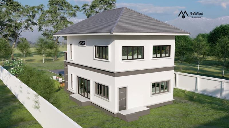 Picture of Contemporary Two Storey Home with Stylish Exterior