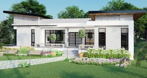 Picture of Contemporary One-Level Home Design with a Wide Frontage