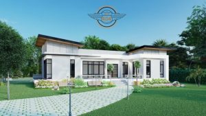 Picture of Contemporary One-Level Home Design with a Wide Frontage