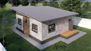 Picture of Two-Bedroom House Design with Pleasant Outdoor Space