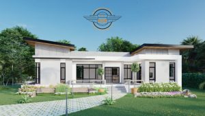 Picture of Contemporary One-Level Home Design with a Wide Frontage