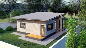 Picture of Two-Bedroom House Design with Pleasant Outdoor Space