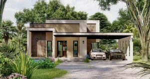 Picture of Modern Single-Storey Home Design with a Swimming Pool