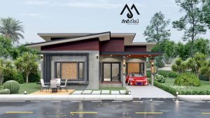 Picture of One-Storey Modern House Plan in a Pleasant Outdoor Space