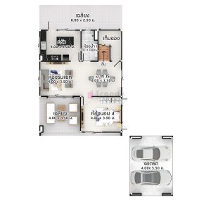 Picture of Two-Storey Prairie House Design with Detached Carport