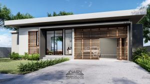 Picture of Modern Countryside House Design with Wooden Slats 