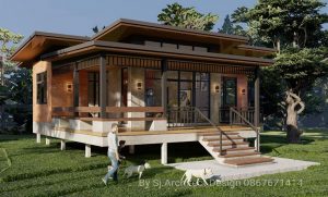 Picture of Single-Level House Design in Stilt Concept