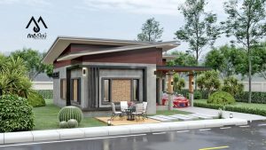 Picture of One-Storey Modern House Plan in a Pleasant Outdoor Space