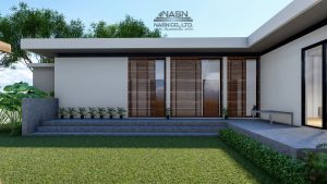 Picture of Modern Countryside House Design with Wooden Slats 