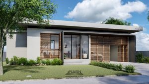 Picture of Modern Countryside House Design with Wooden Slats 