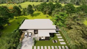 Picture of Contemporary One-Storey Home Design with Covered Verandah