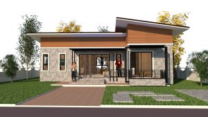 Picture of Simple Modern Family House with Raw Cement Exterior Wall Finish