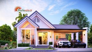 Picture of Single-Storey House Design with Two-car Garage