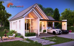 Picture of Single-Storey House Design with Two-car Garage