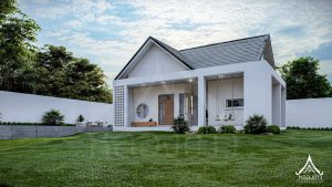 Picture of Single-Storey Home Plan in a Cozy Green Setting