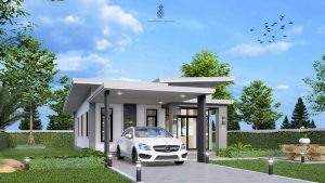 Picture of Contemporary Single-Storey Home with Narrow Frontage