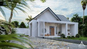 Picture of Single-Storey Home Plan in a Cozy Green Setting