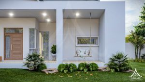 Picture of Single-Storey Home Plan in a Cozy Green Setting