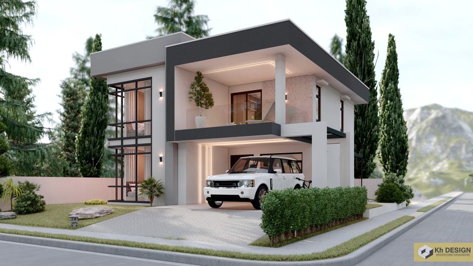 Two-Storey Modern House Design with Regal Glass Facade - Pinoy House ...