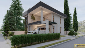 Picture of a Two-Storey Modern House Design with Regal Glass Façade