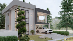 Picture of a Two-Storey Modern House Design with Regal Glass Façade