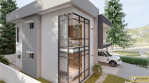 Picture of a Two-Storey Modern House Design with Regal Glass Façade