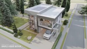 Picture of a Two-Storey Modern House Design with Regal Glass Façade