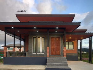Picture of Charming Country House Design with Brick Clad Wall