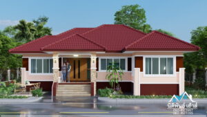 Picture of Contemporary Prairie Home with Well-Designed Cross Hip Roof