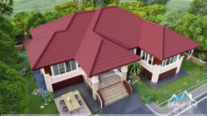 Picture of Contemporary Prairie Home with Well-Designed Cross Hip Roof