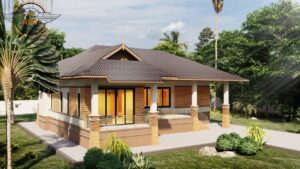 Picture of Modern Single-Storey Home Plan with Thai Accent